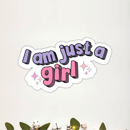 I Am Just a Girl Inspirational Wooden Wall Art