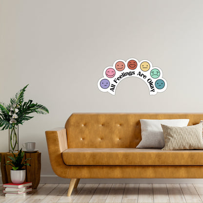 All Feelings Are Okay Mental Health Wooden Wall Art