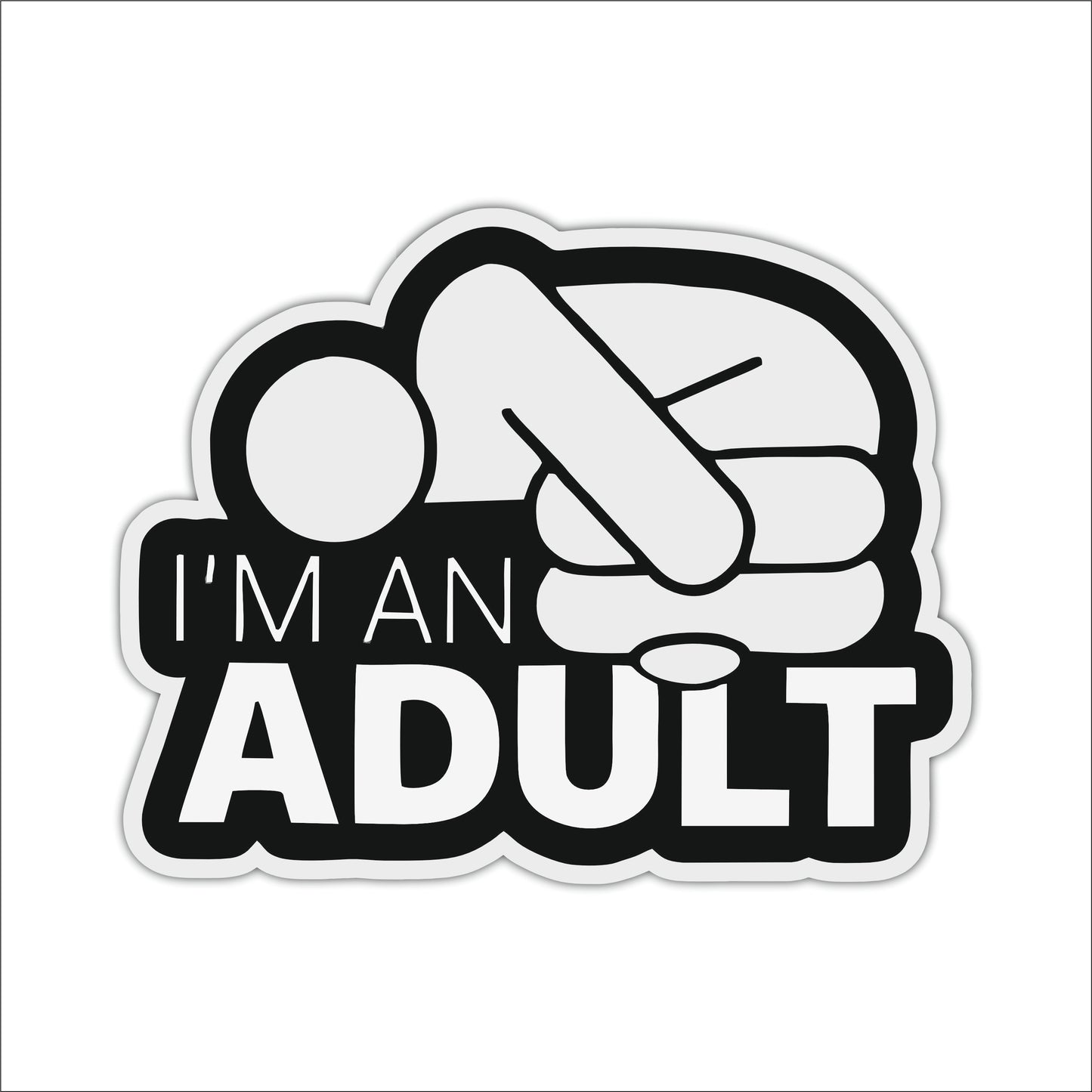 I'm an Adult Funny Quote Wooden Wall Art