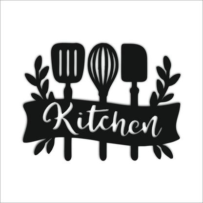 Kitchen Cutlery Wooden Wall Art