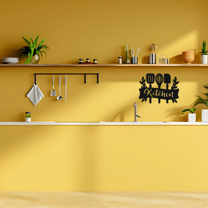 Kitchen Cutlery Wooden Wall Art