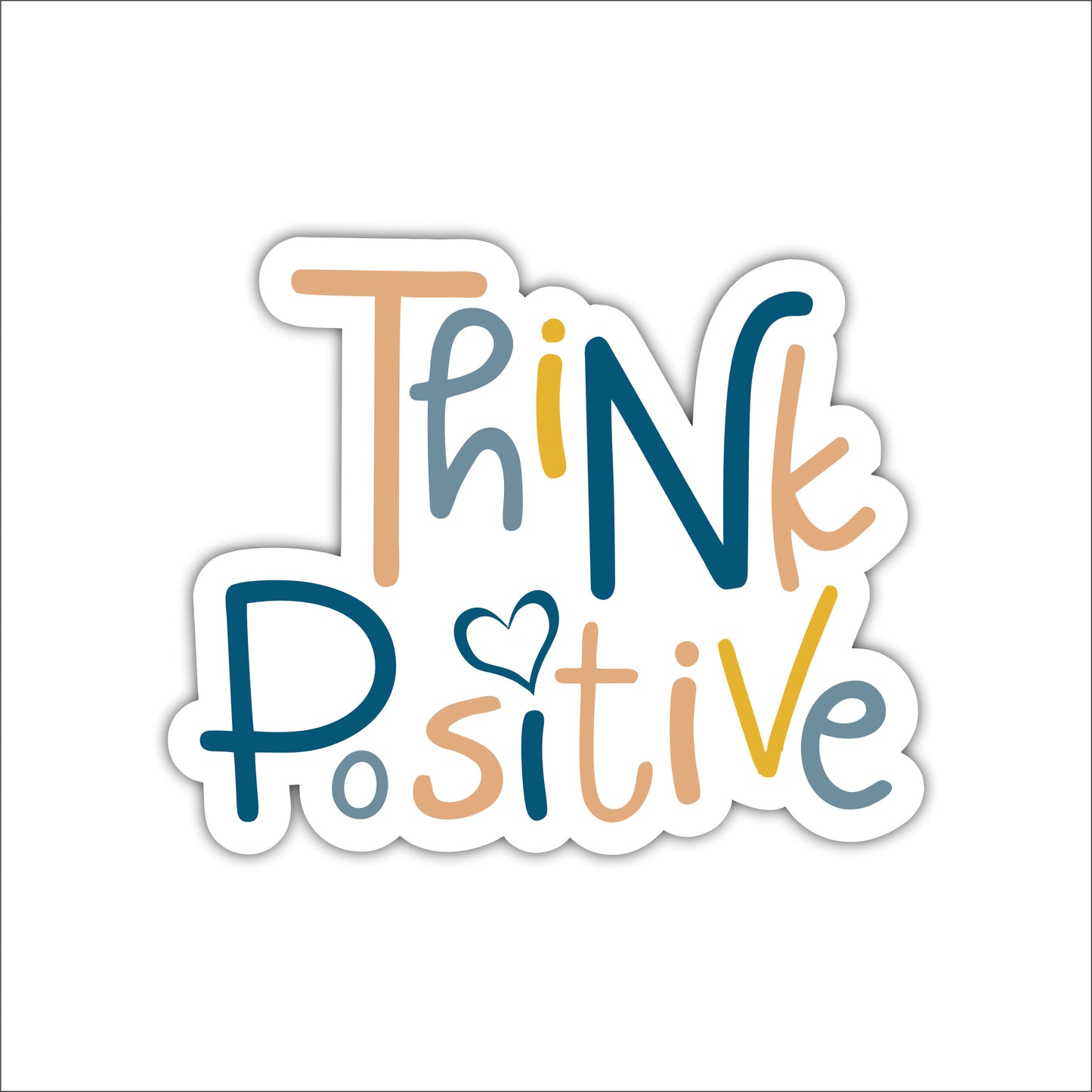 Think Positive Inspirational Wooden Wall Art