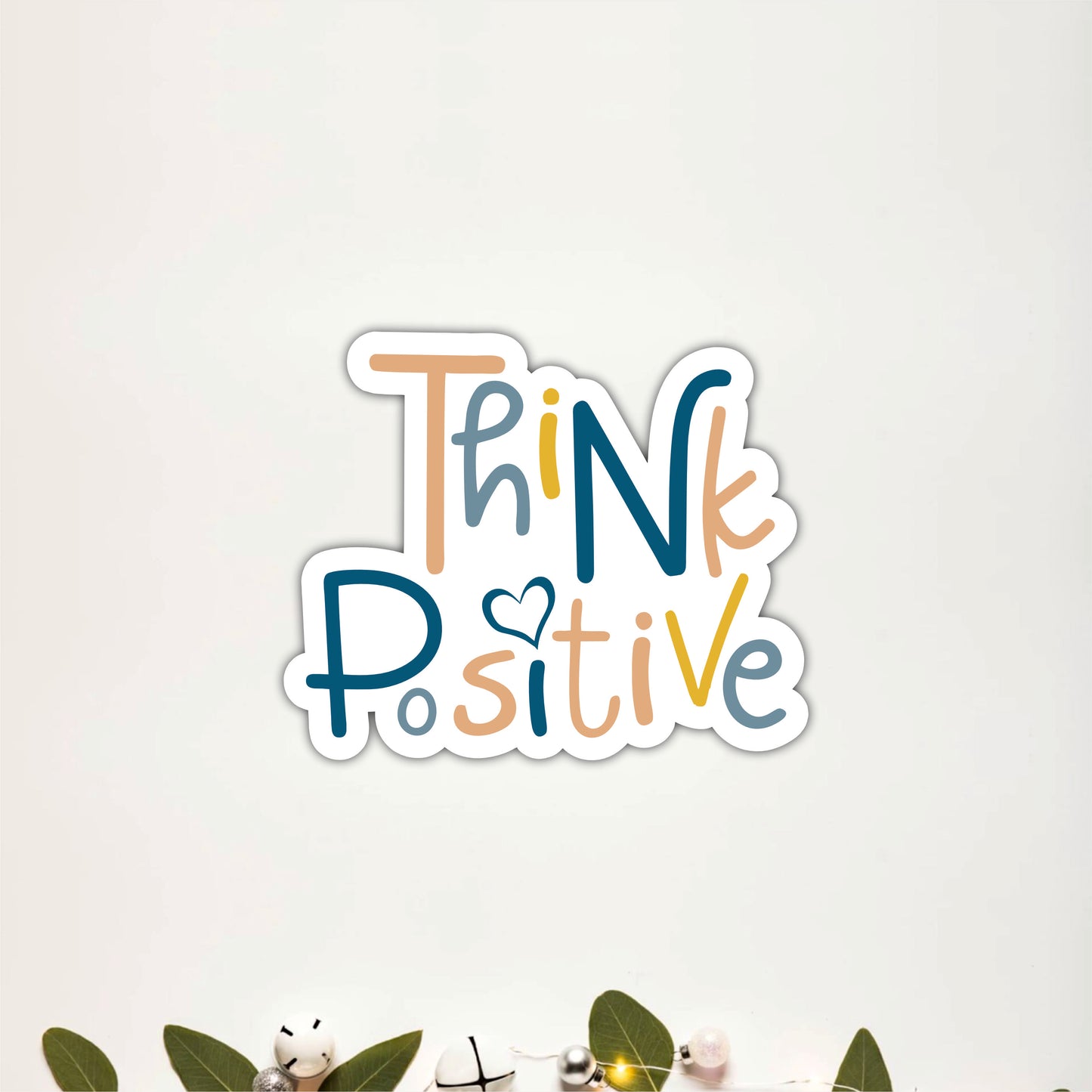 Think Positive Inspirational Wooden Wall Art