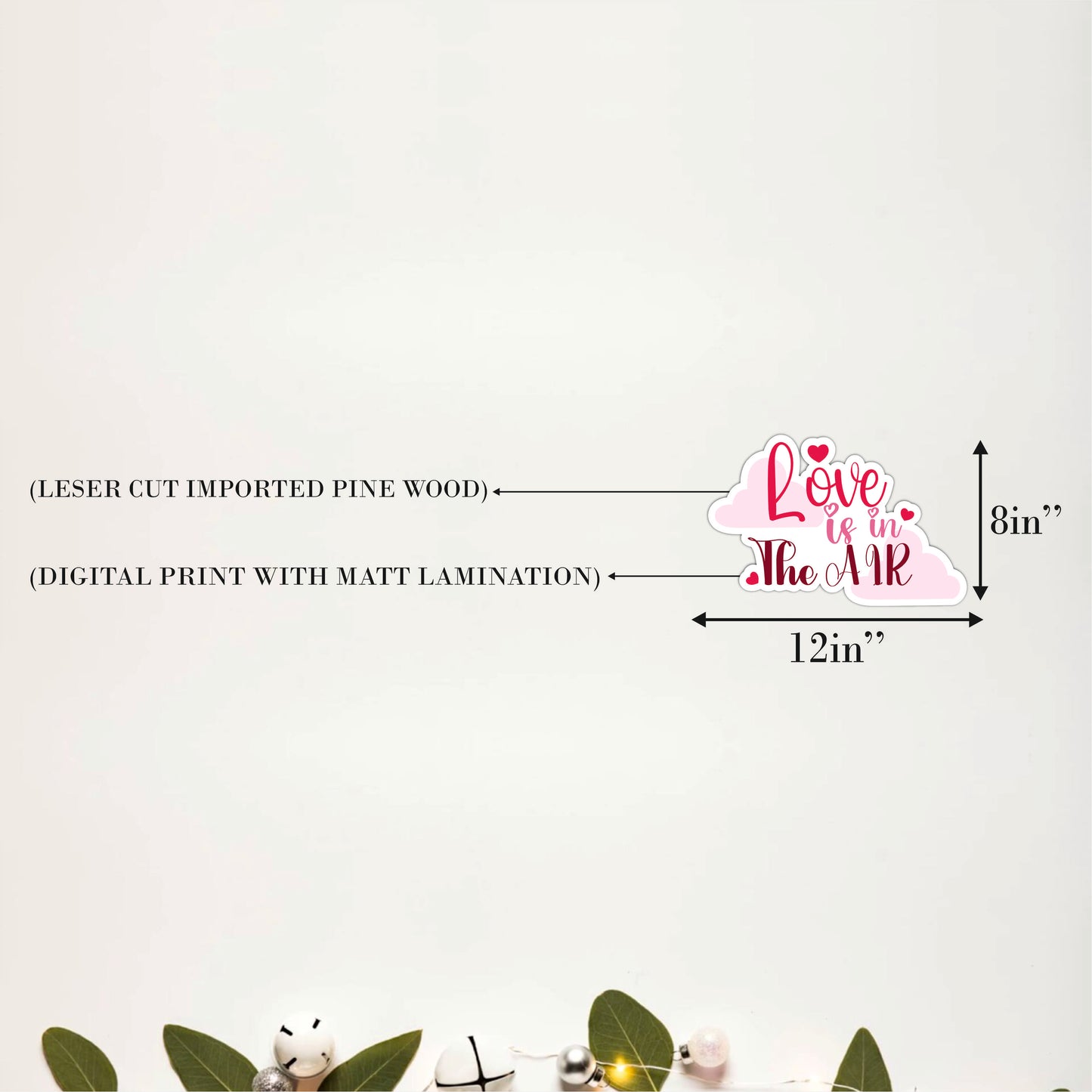 Love Is in the Air Romantic Wooden Wall Art