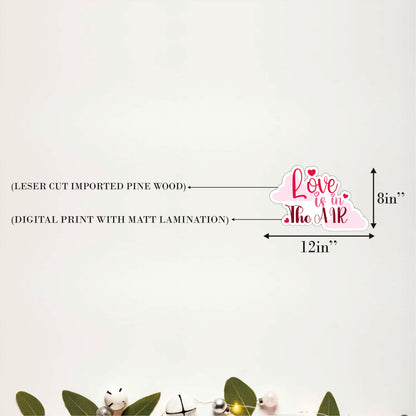 Love Is in the Air Romantic Wooden Wall Art