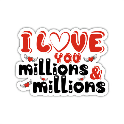 I Love You Millions & Millions Romantic Wooden Wall Art