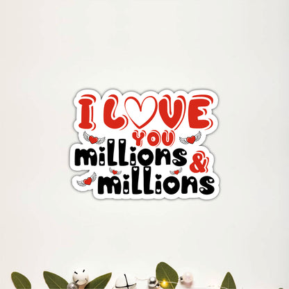 I Love You Millions & Millions Romantic Wooden Wall Art