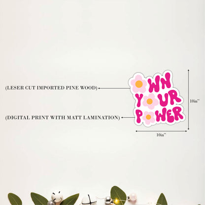 Know Your Power Inspirational Feminist Wooden Wall Art