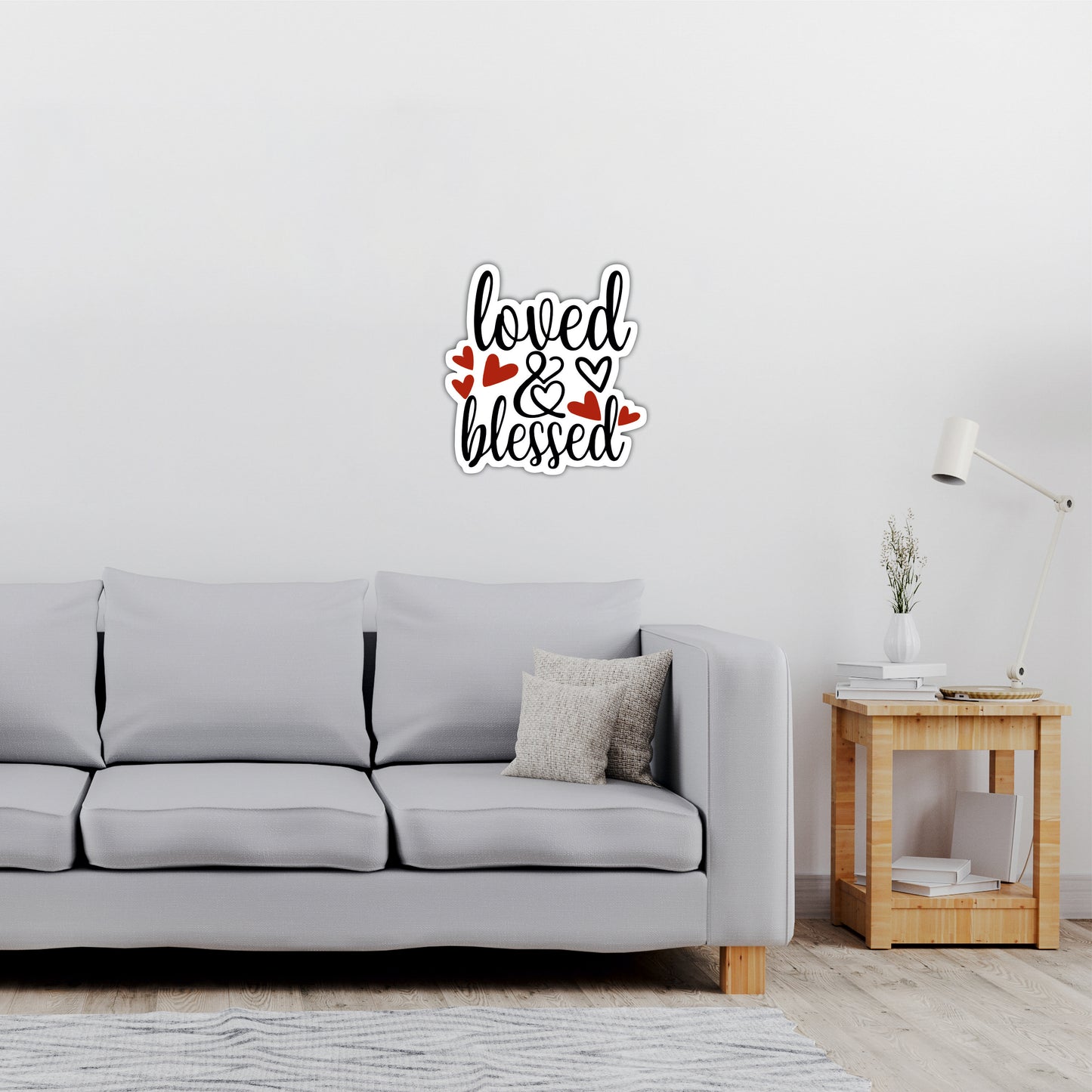 Loved & Blessed Inspirational Wooden Wall Art