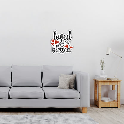 Loved & Blessed Inspirational Wooden Wall Art