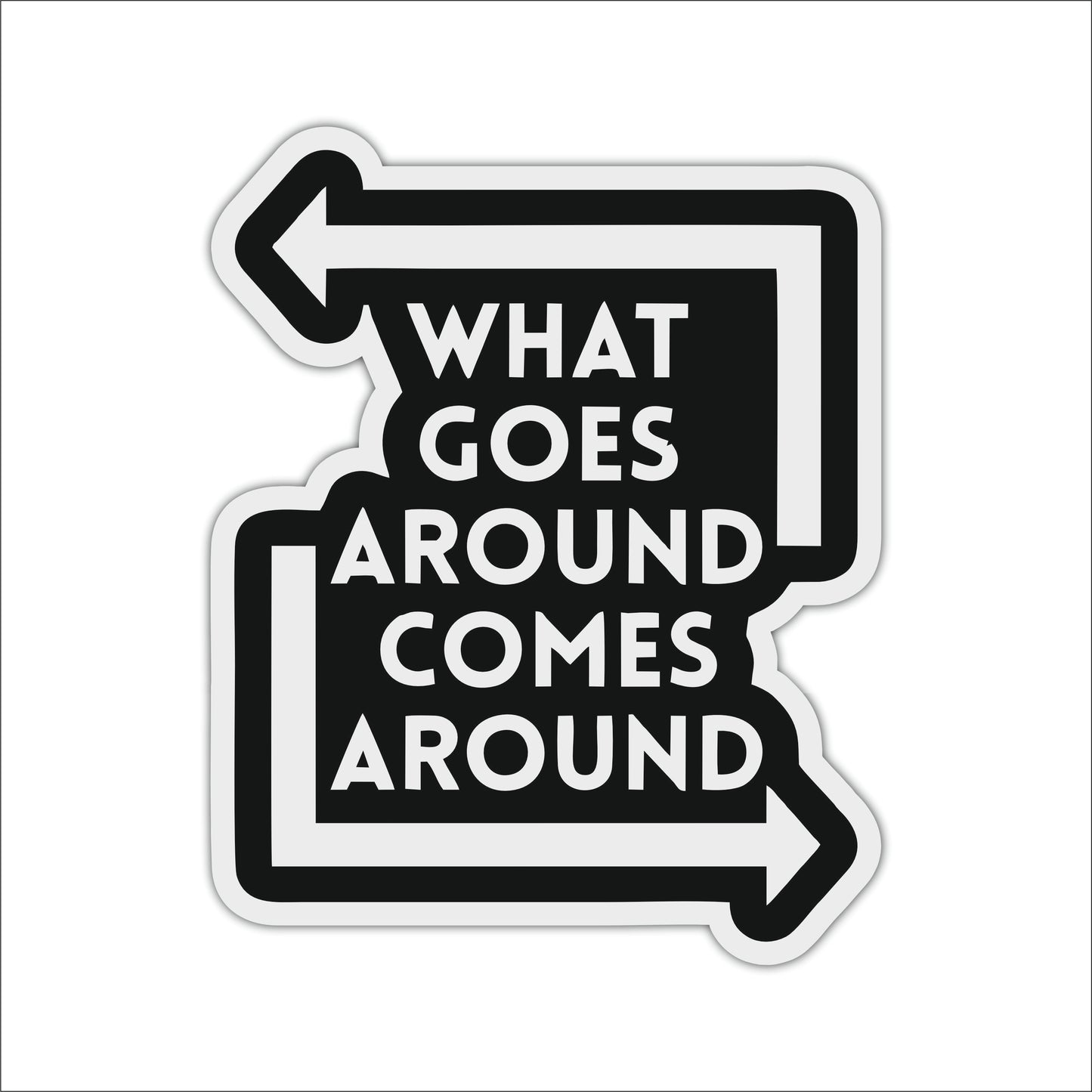 What Goes Around Comes Around Inspirational Wooden Wall Art