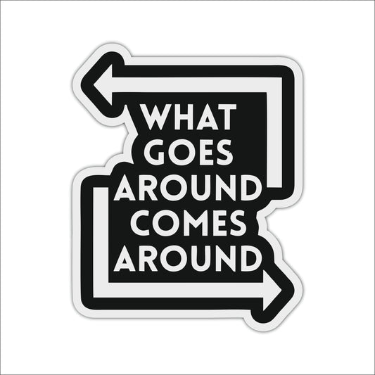 What Goes Around Comes Around Inspirational Wooden Wall Art