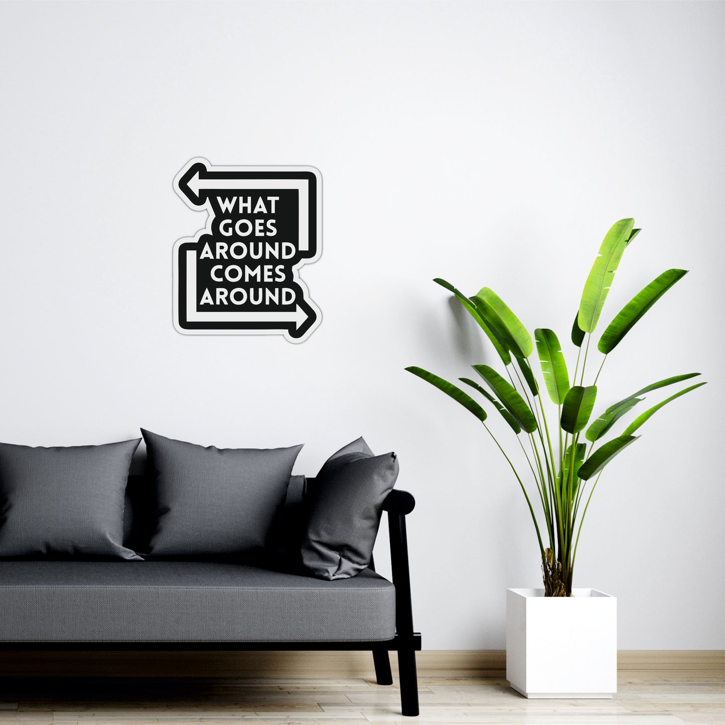 What Goes Around Comes Around Inspirational Wooden Wall Art