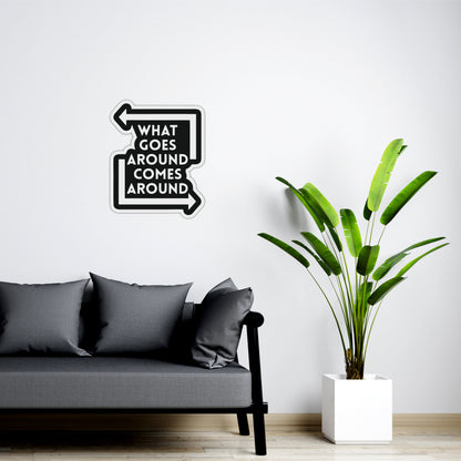 What Goes Around Comes Around Inspirational Wooden Wall Art