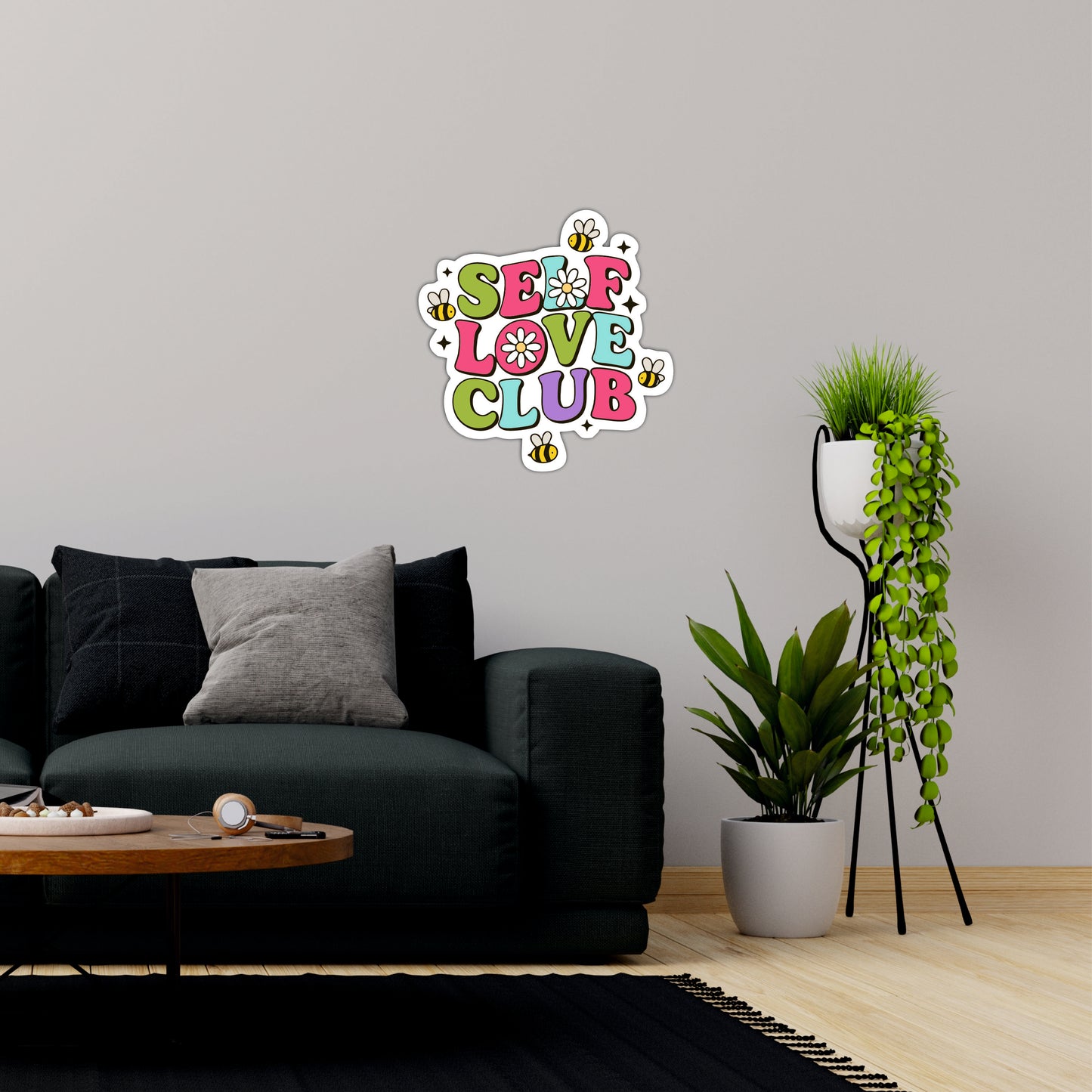 Self Love Club Inspirational Wooden Wall Art
