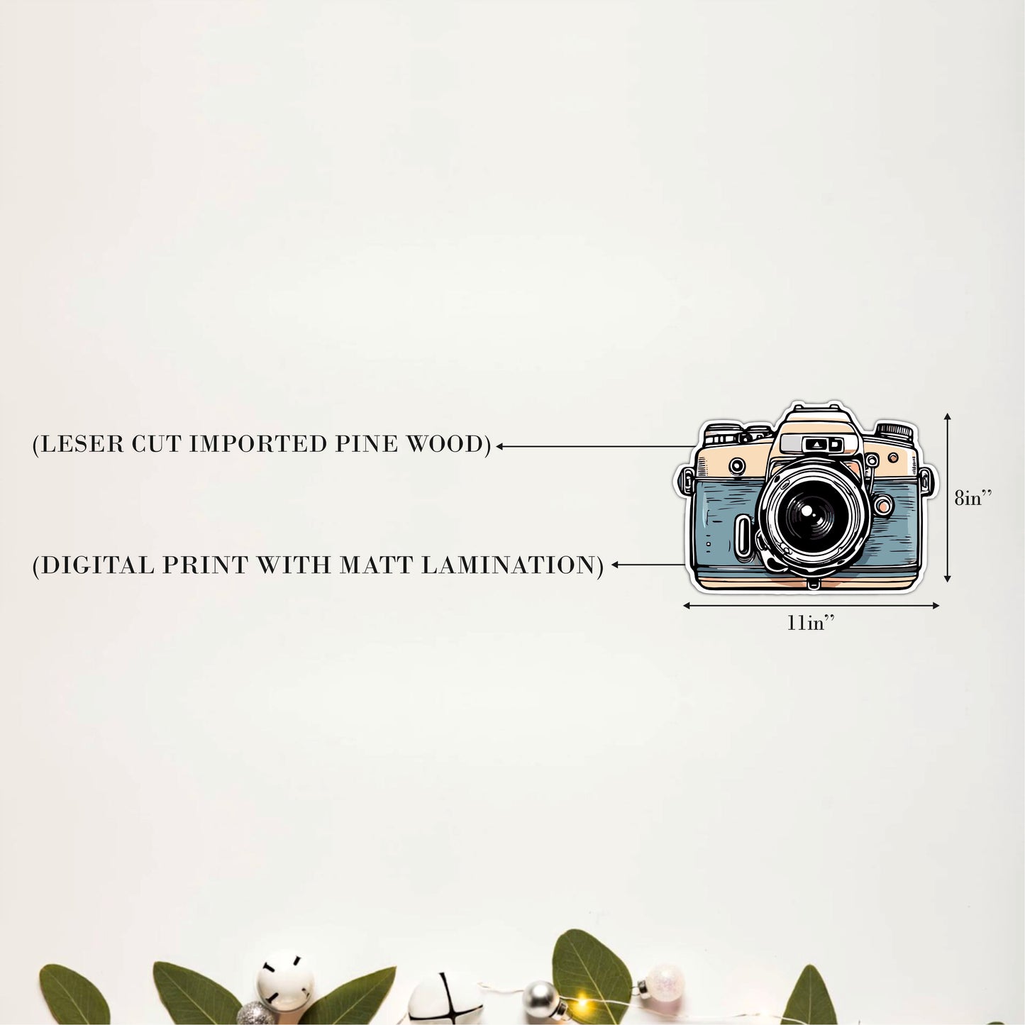 Vintage Camera Wooden Wall Art