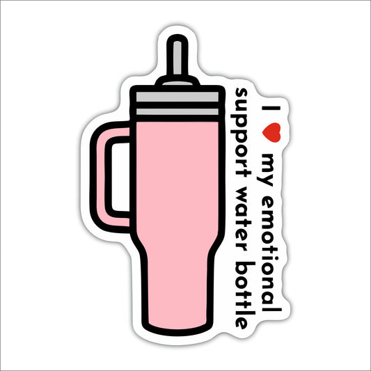 My Emotional Support Water Bottle Funny Wooden Wall Art