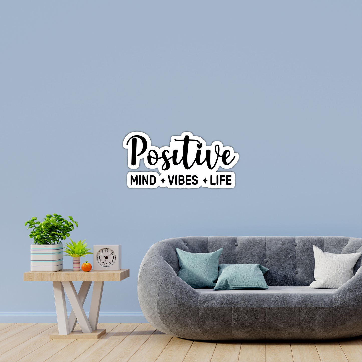 Positive Mind Vibes Life Inspirational Wooden Wall Art