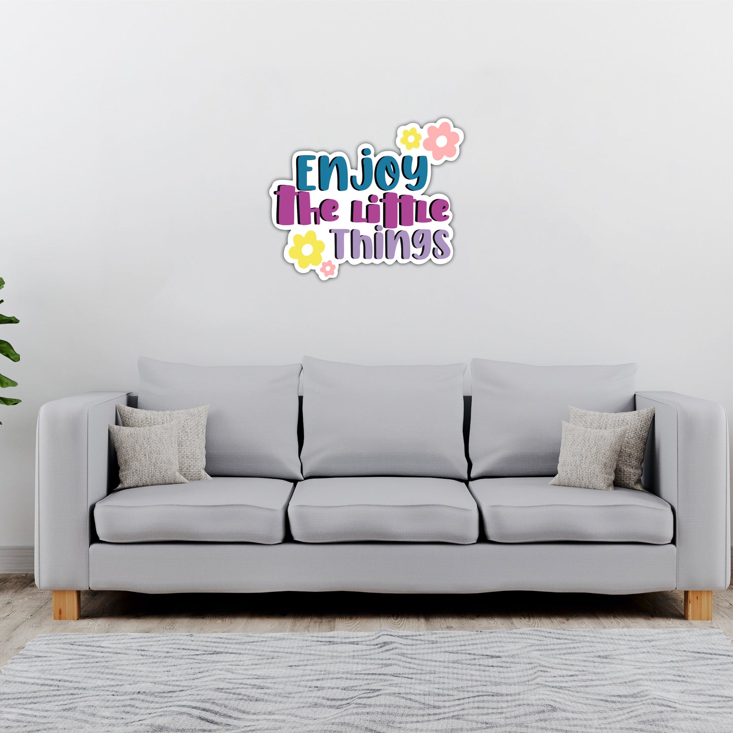 Enjoy the Little Things Inspirational Wooden Wall Art