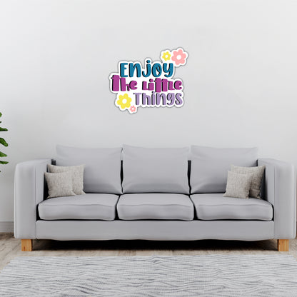Enjoy the Little Things Inspirational Wooden Wall Art