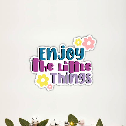 Enjoy the Little Things Inspirational Wooden Wall Art