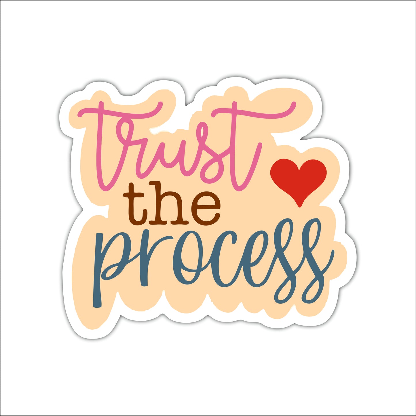 Trust the Process Inspirational Wooden Wall Art