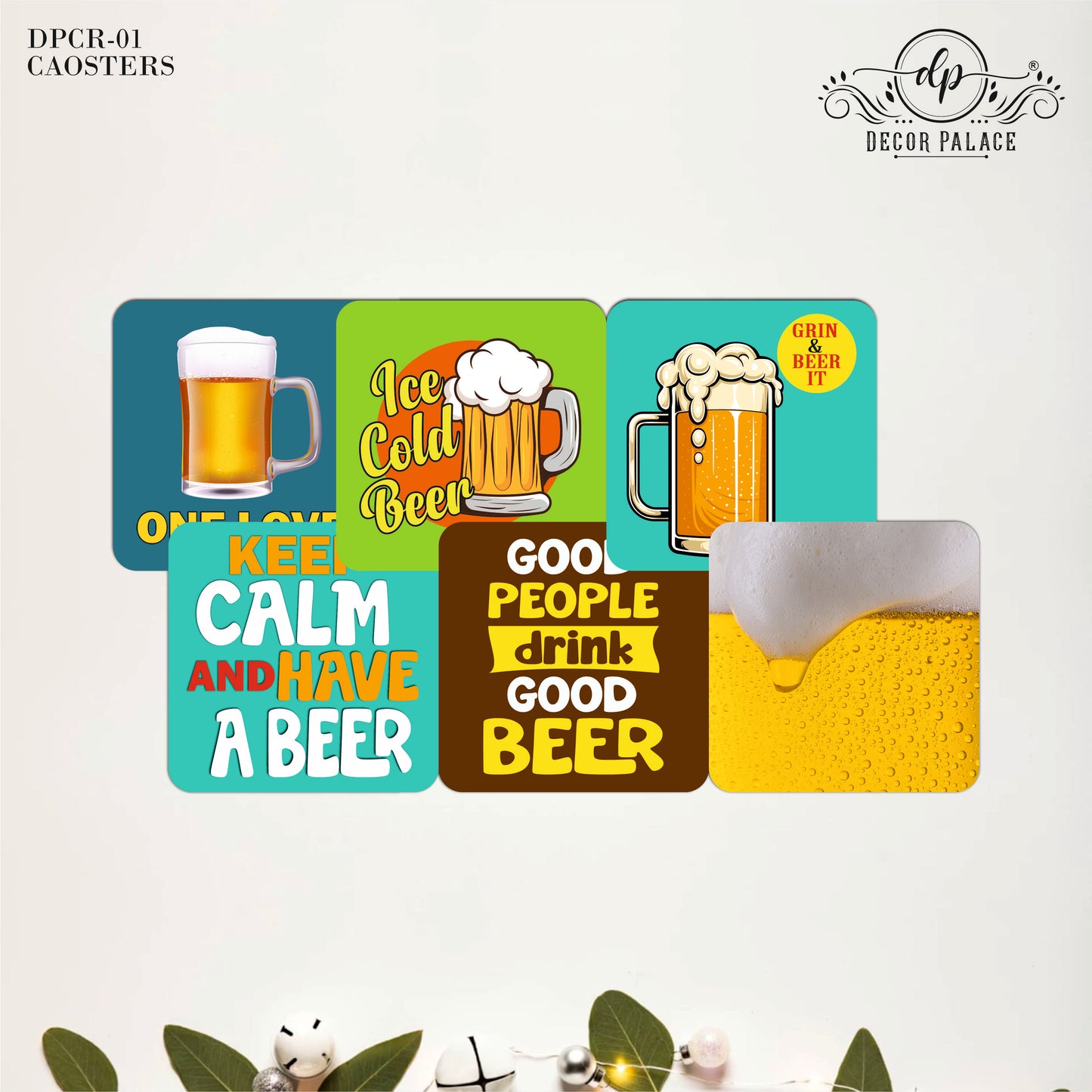 Vintage Beer Quotes Wooden Coaster