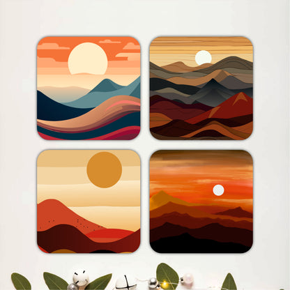 Vista Collection Wooden Coasters Set of 4