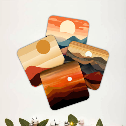 Vista Collection Wooden Coasters Set of 4
