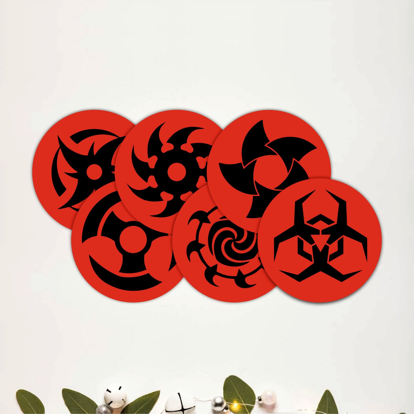Ninja Blades Wooden Coasters Set of 6
