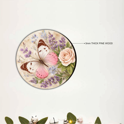 Butterfly Bloom Wooden Coasters Set of 6