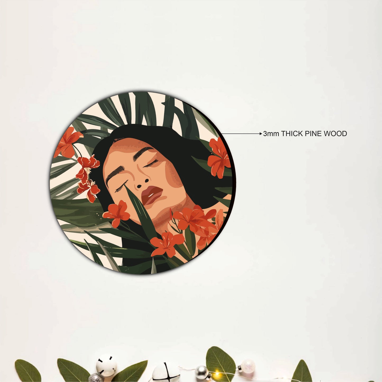 Woman Wooden Coasters Set of 4