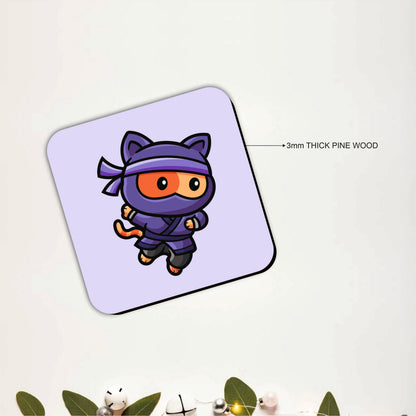 Cute Character Wooden Coasters Set of 6