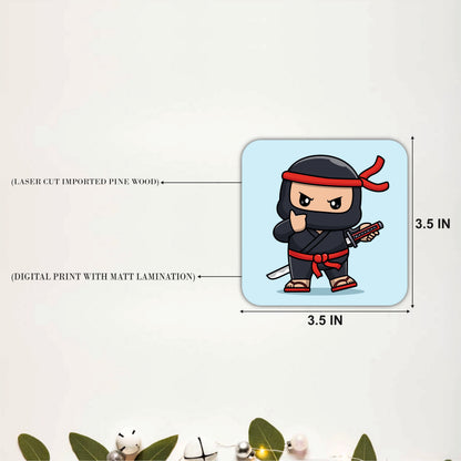 Little Ninja Coasters Pack of 6
