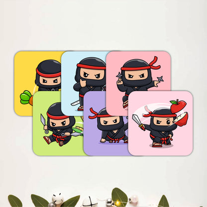 Little Ninja Coasters Pack of 6