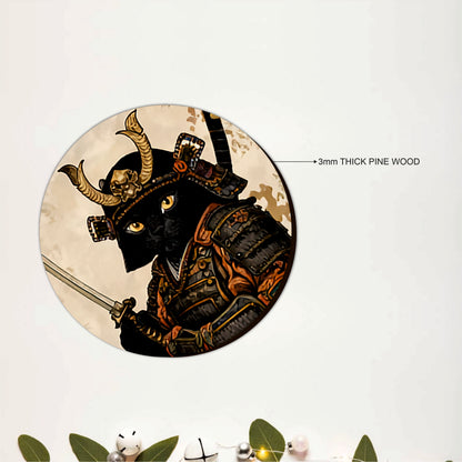 Samurai Cat Coasters Pack of 6