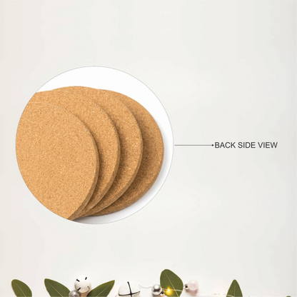 Retro Groove Round Coaster Backside - DPCR-121