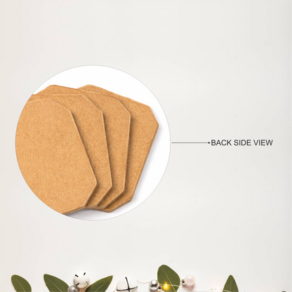 Retro Groove Octagon Coaster Backside - DPCR-121