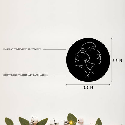 Midnight Muse Round Coaster Size Information - DPCR-124