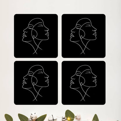 Midnight Muse Square Coaster Set of 4 - DPCR-124