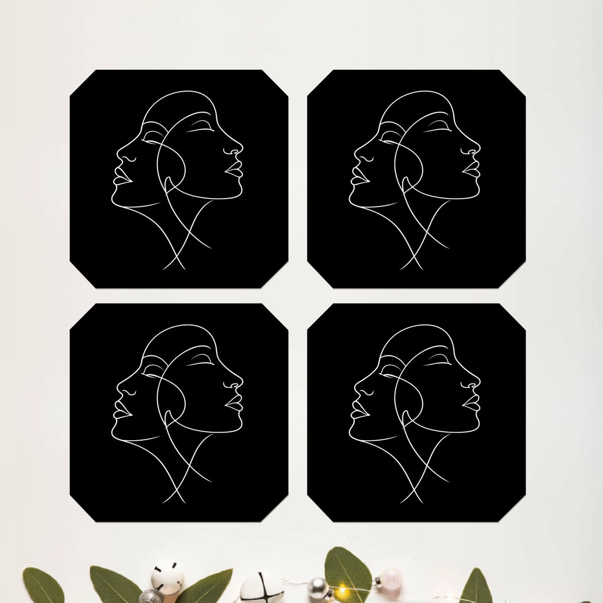 Midnight Muse Octagon Coaster Set of 4 - DPCR-124