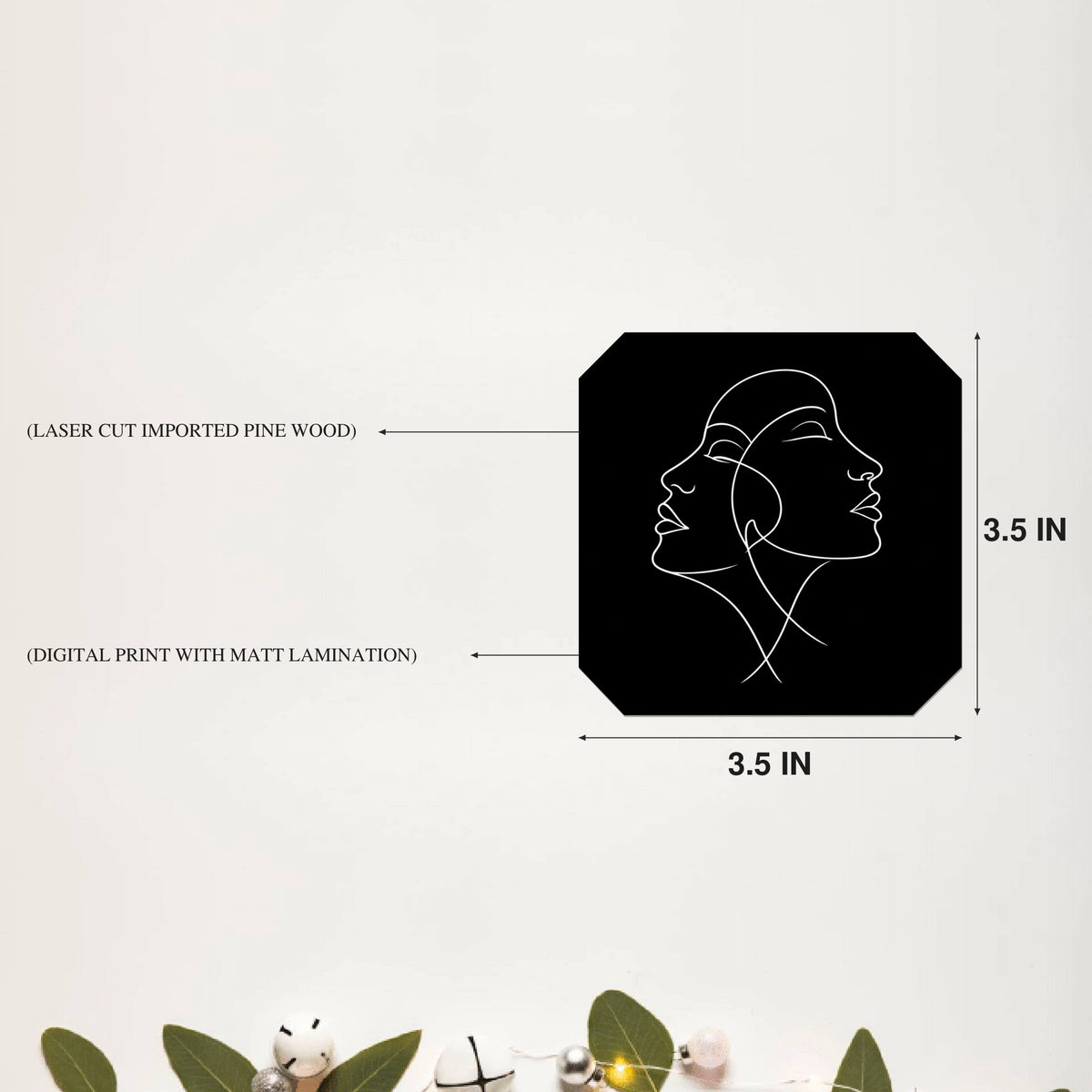 Midnight Muse Octagon Coaster Size Information - DPCR-124
