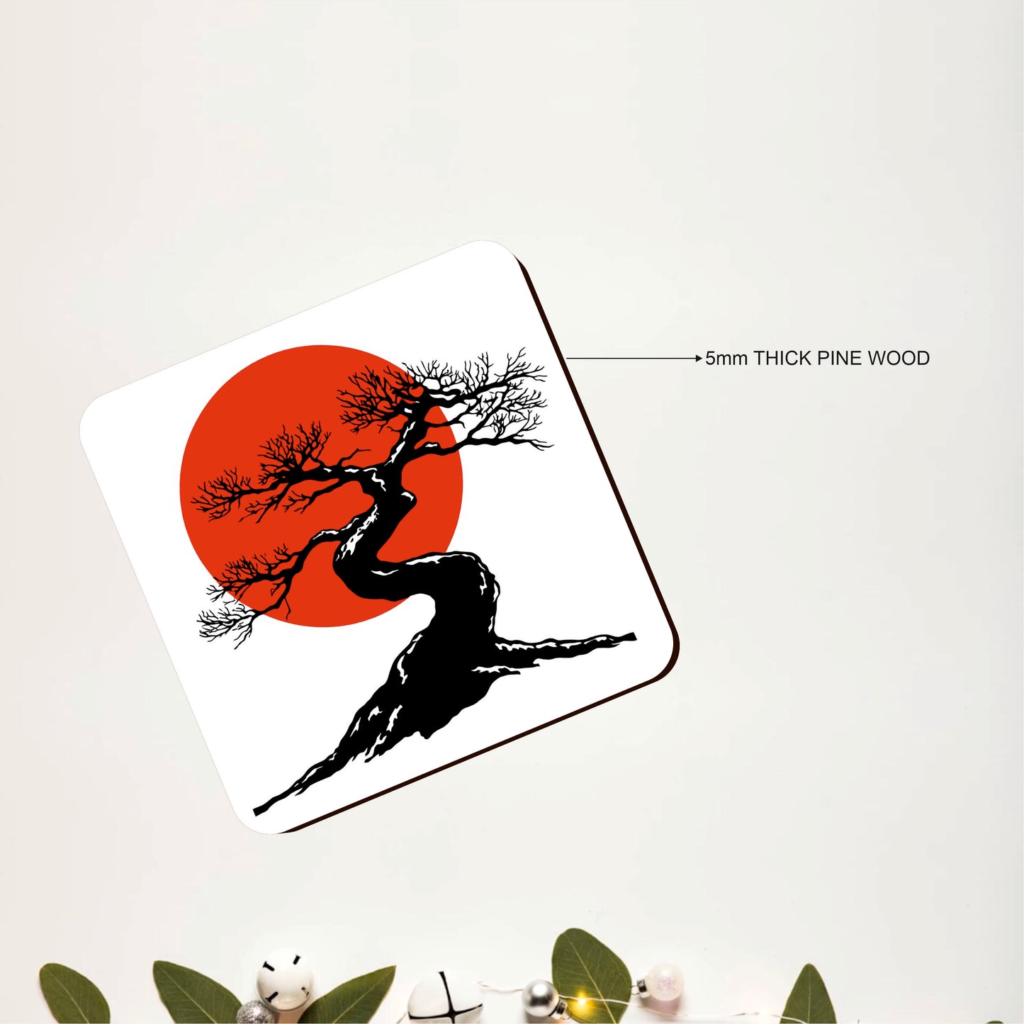 Red Sun Bonsai Coasters Pack of 4