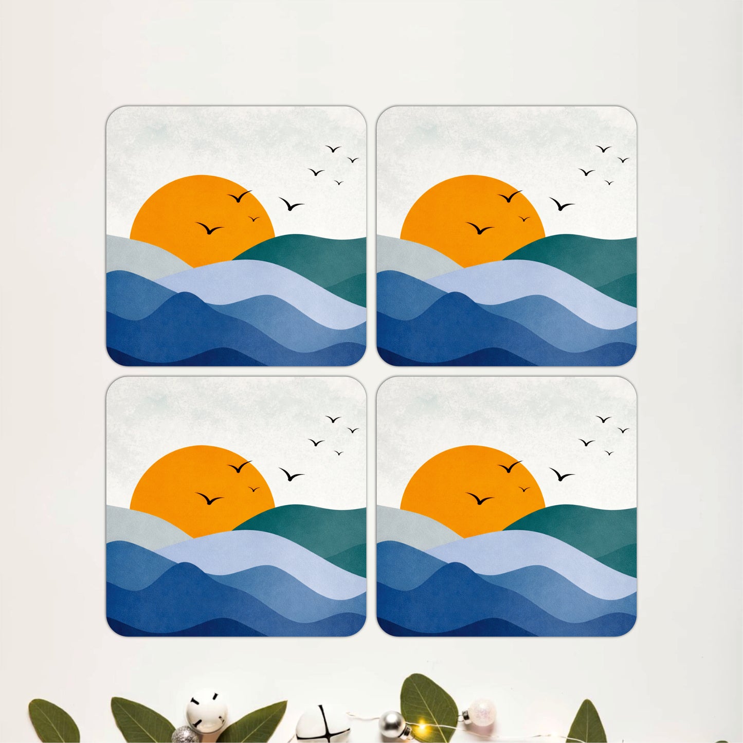 Serene Peaks Coasters Pack of 4