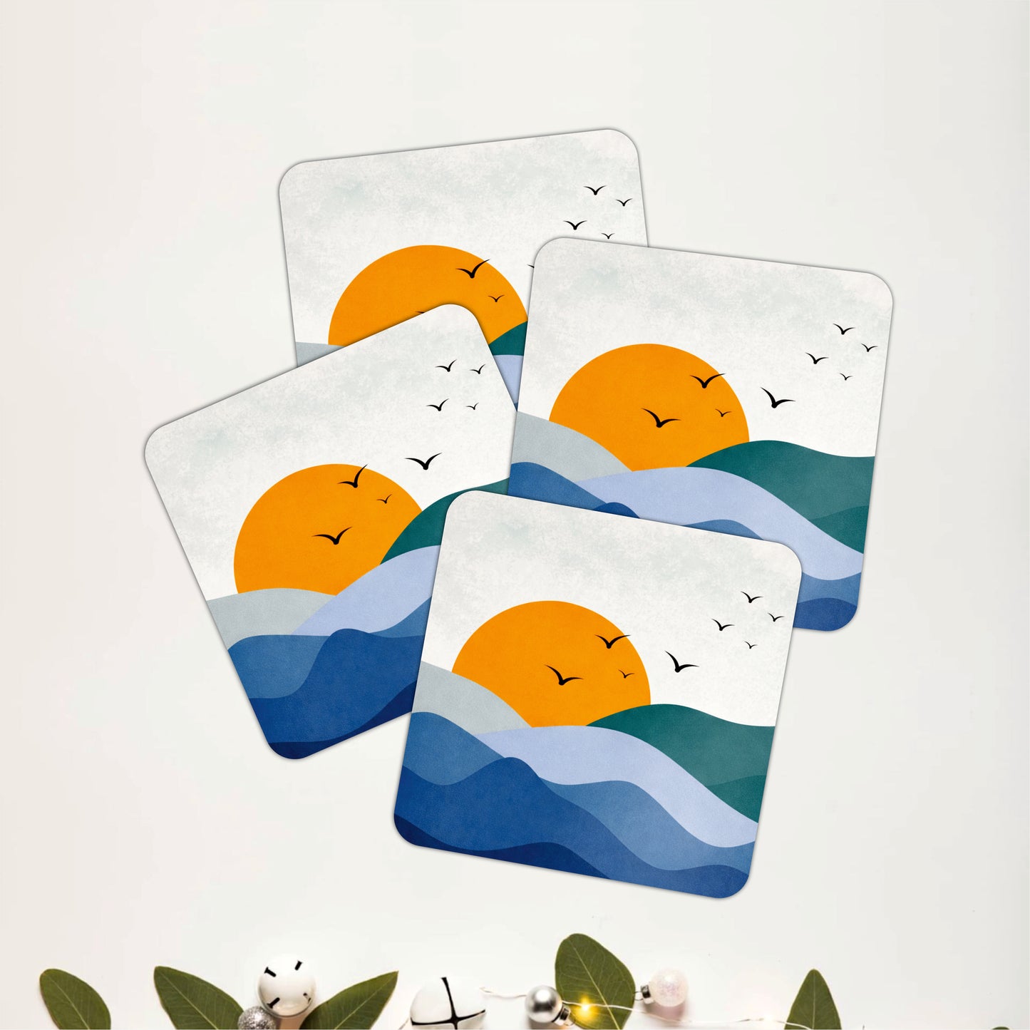 Serene Peaks Coasters Pack of 4