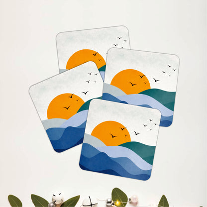 Serene Peaks Coasters Pack of 4