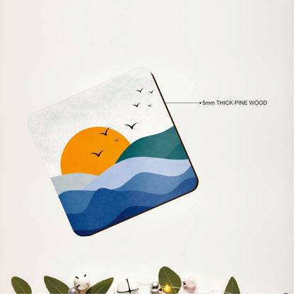 Serene Peaks Coasters Pack of 4