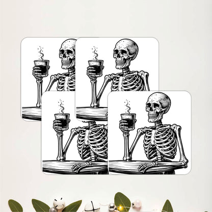 Skeleton Cheers Coasters Pack of 4