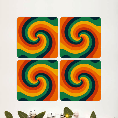 Rainbow Swirl Coasters Pack of 4