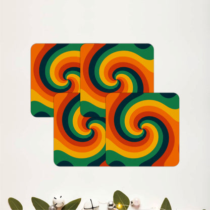 Rainbow Swirl Coasters Pack of 4